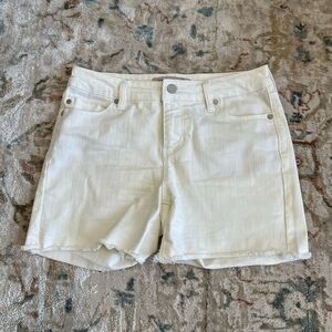 Liverpool White Denim Cutoff Shorts